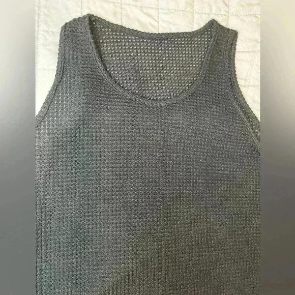 SHEIN Set Lune Tank Top And Fringe Trim Shorts Color Black Size Large - Picture 6 of 9